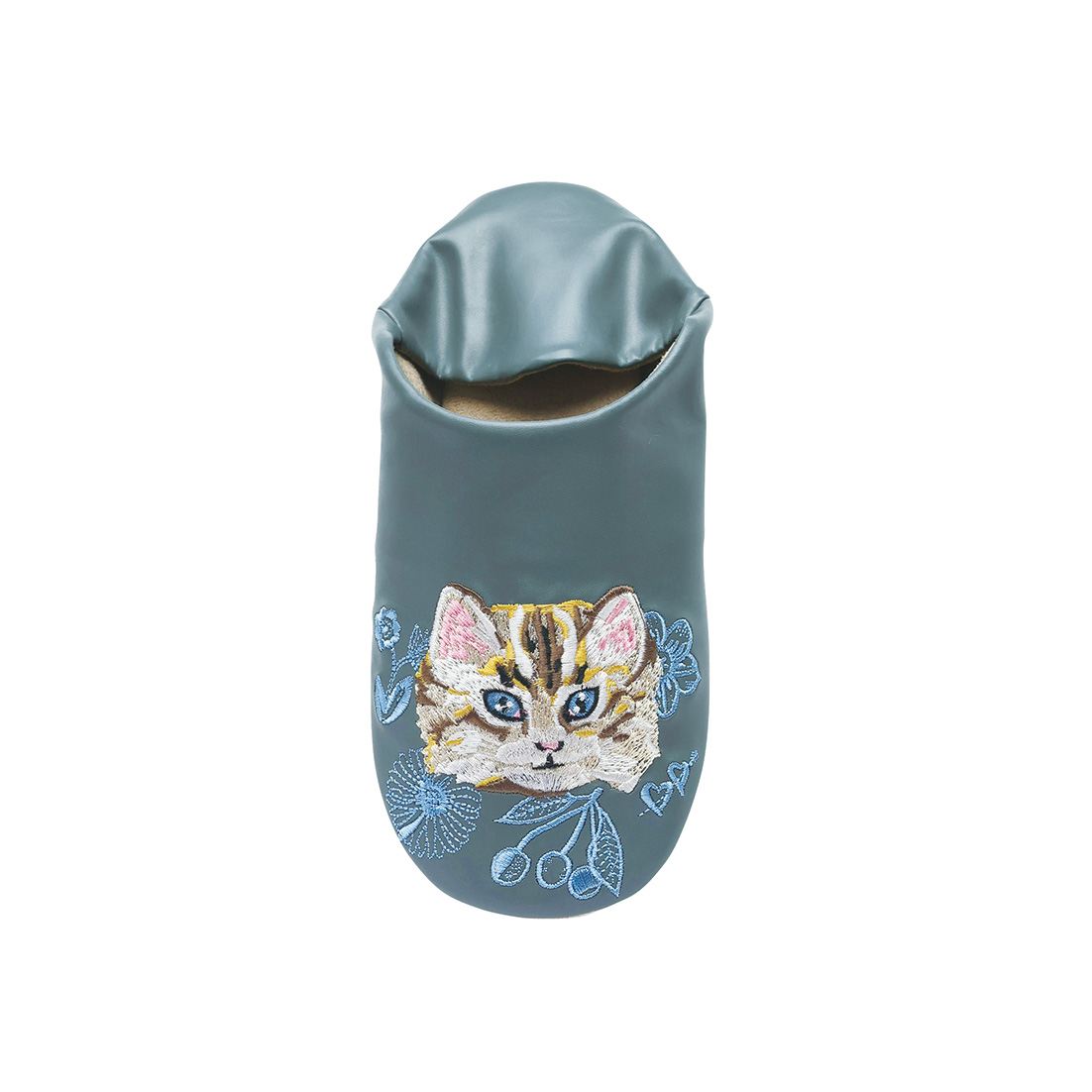 Nathalie Lete Embroidered Slipper Blue eye 8000000works エイトミリオンワークス